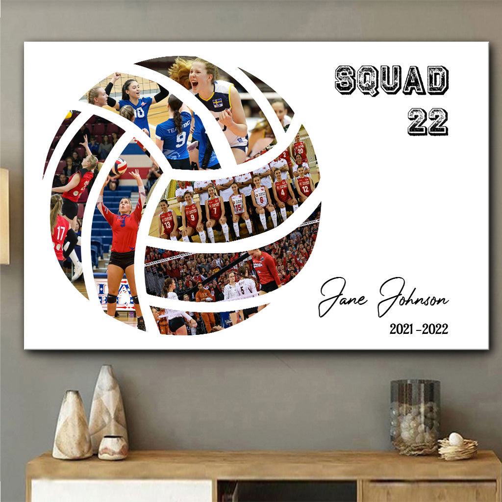 Volleyball lieben – Personalisierte Volleyball-Leinwand und Poster