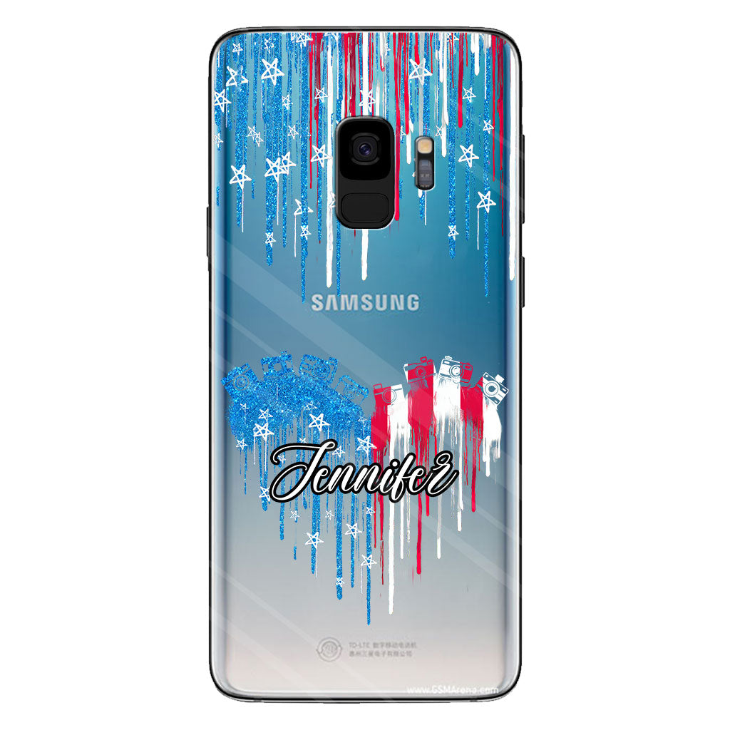 Liebe zur Fotografie – Personalisierte transparente Handyhülle für Fotografie