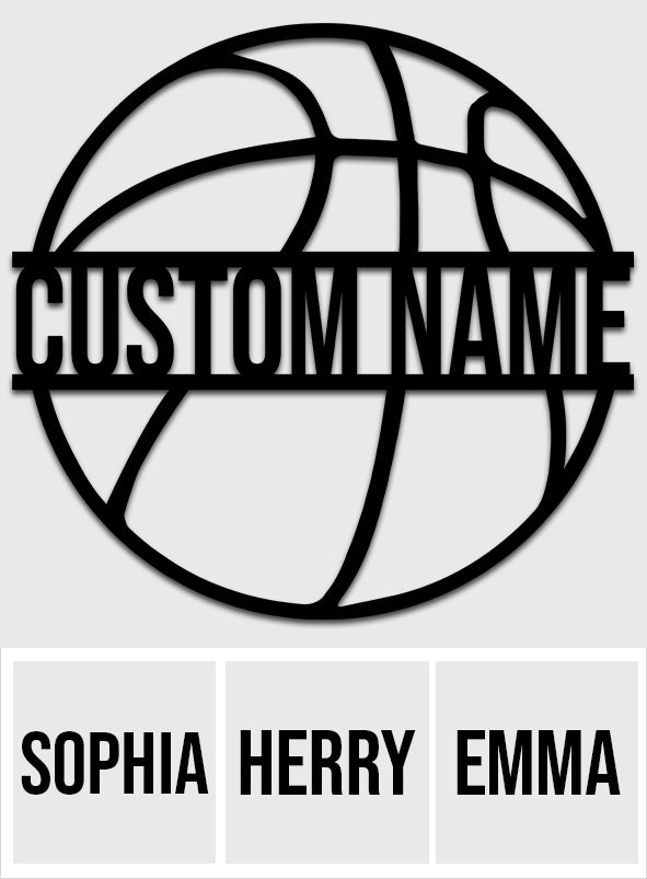 Liebe zum Basketball – Personalisiertes Basketball-Metallschild