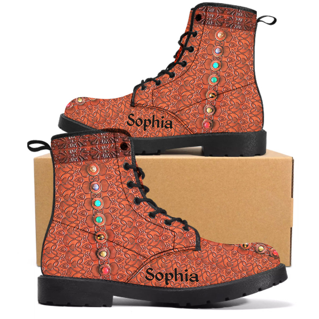 Namaste – Personalisierte Yoga-Lederstiefel