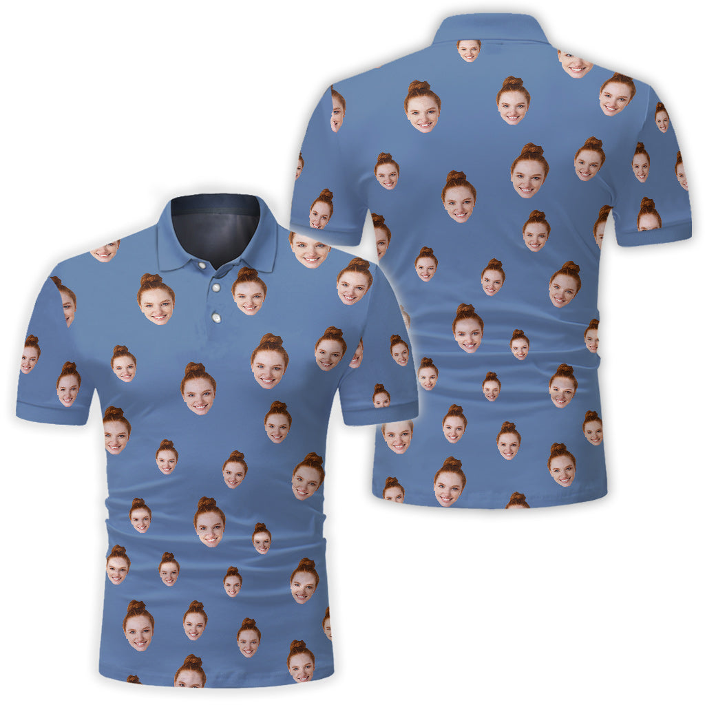 Poloshirt mit Fotoaufdruck – Geschenk für Hundeliebhaber, Katzenliebhaber, Ehemann, Freund – Personalisiertes Poloshirt