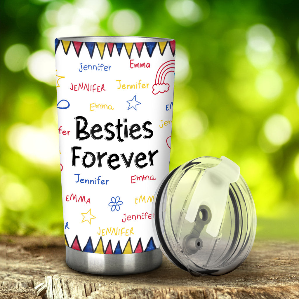 Für immer beste Freundinnen – Geschenk für Freunde – Personalisierter Trinkbecher