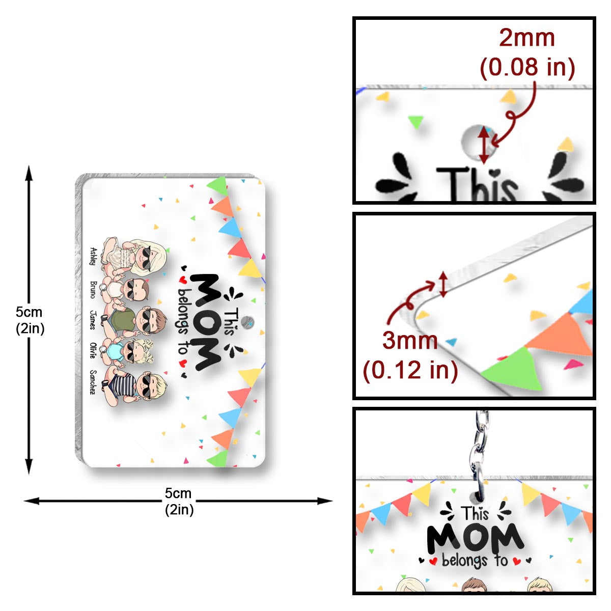 Meine Lieblingsmenschen – Geschenk für Opa, Oma, Bruder, Schwester, Mama, Papa, Onkel, Tante – Personalisierter Schlüsselanhänger