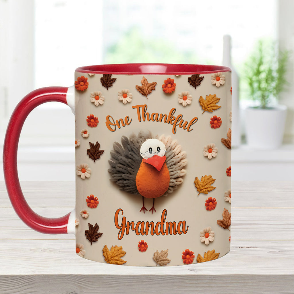 Eine dankbare Oma – Geschenk für Oma, Mama – Personalisierte Tasse mit Akzent