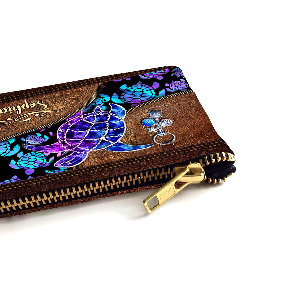 Salty Lil' Beach - Personalized Turtle Pouch