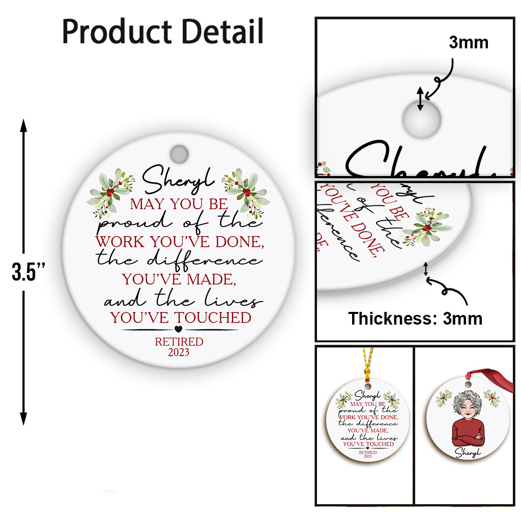 Mögen Sie stolz auf Ihr Werk sein – personalisiertes, nicht mehr erhältliches Ornament