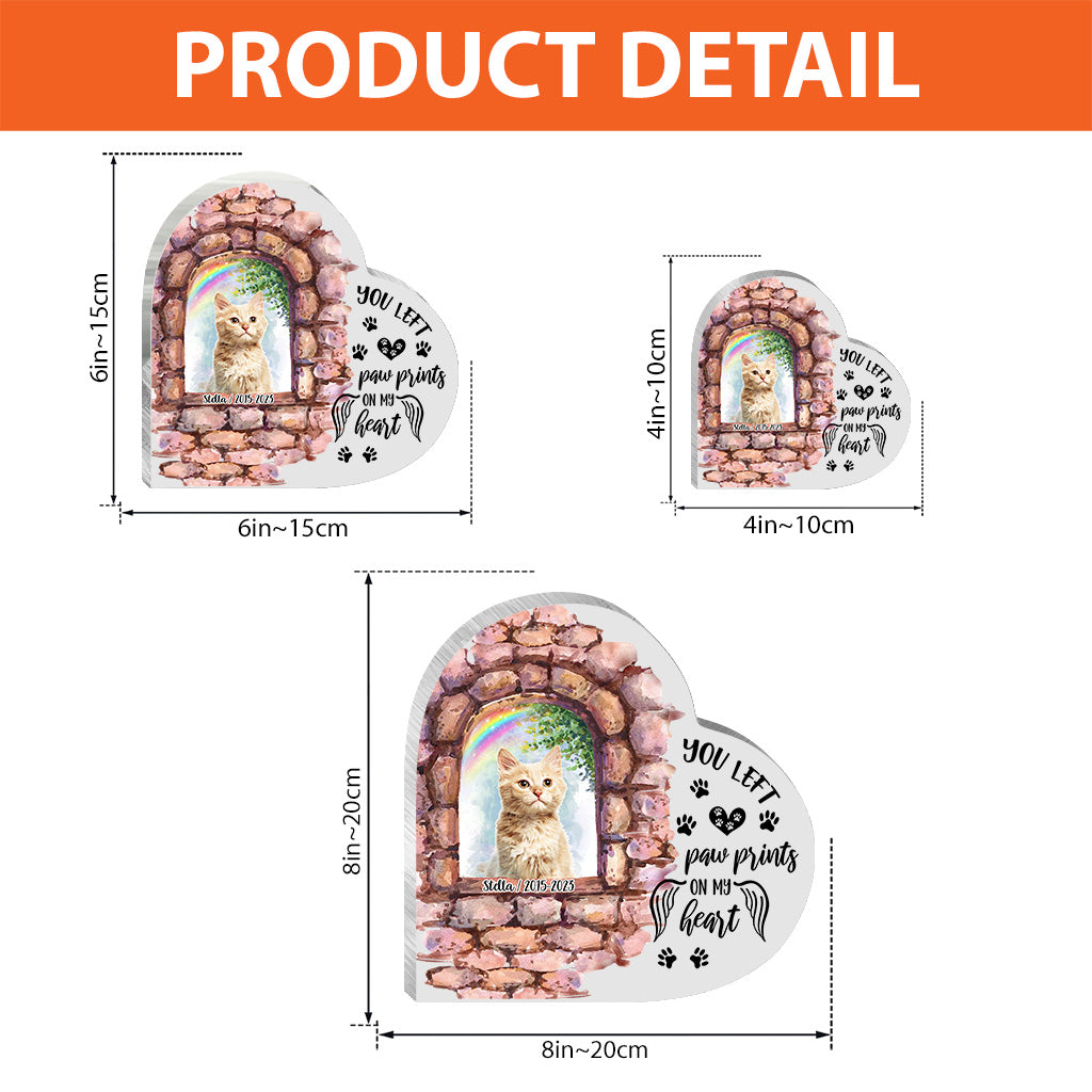 Nicht mehr an meiner Seite – Personalisierte Acrylplakette in Hundeform