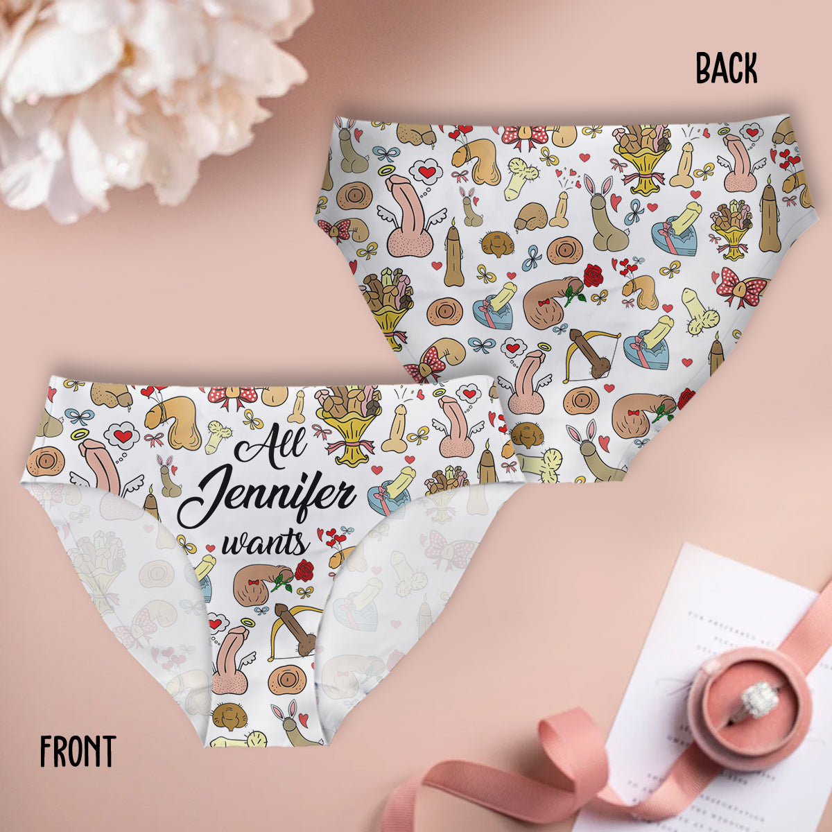 Alles, was ich mir zu Weihnachten wünsche – personalisierte Damen-Slips und Herren-Boxershorts für Paare