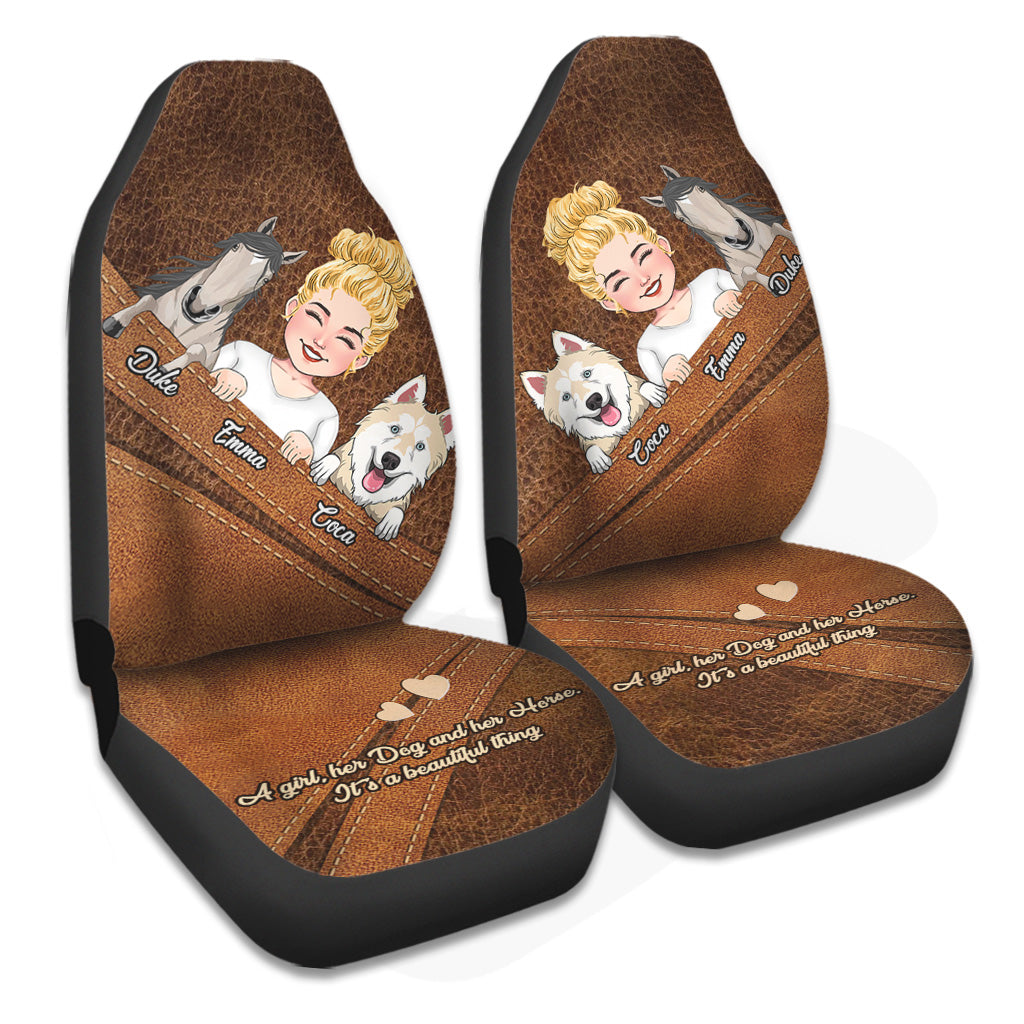 Was für eine schöne Sache – personalisierte Pferdesitzbezüge