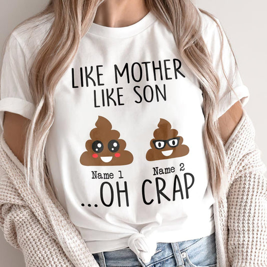 Wie die Mutter, so die Tochter – Geschenk für Mama, Tochter, Papa, Sohn – Personalisiertes T-Shirt und Hoodie
