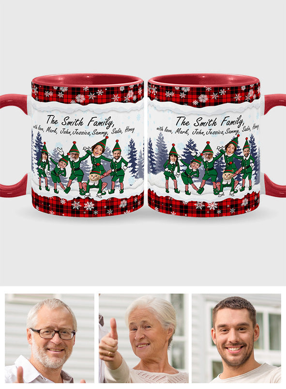 Merry Christmas - Personalized Family Accent Mug