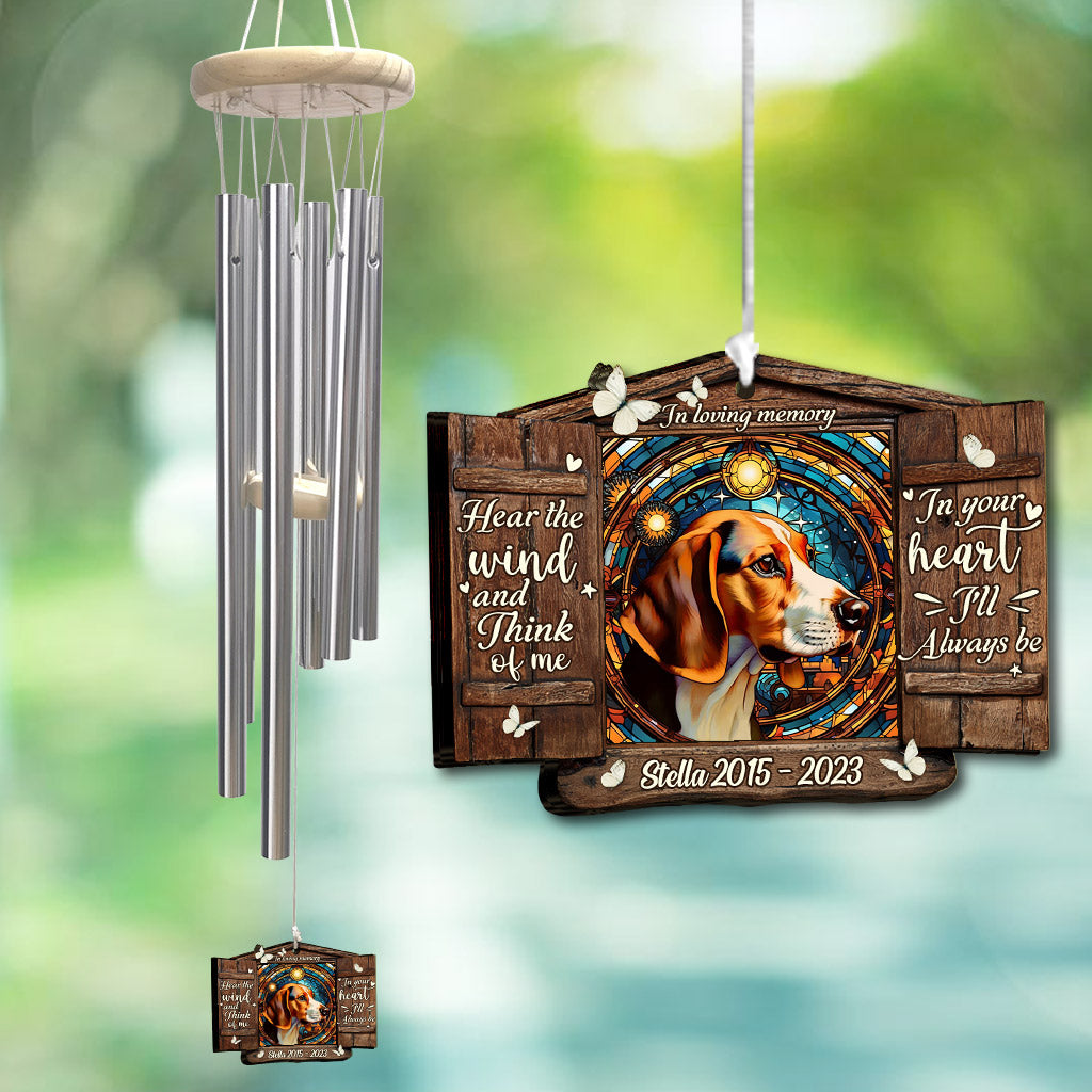Hör den Wind und denk an mich – personalisiertes Hunde-Windspiel
