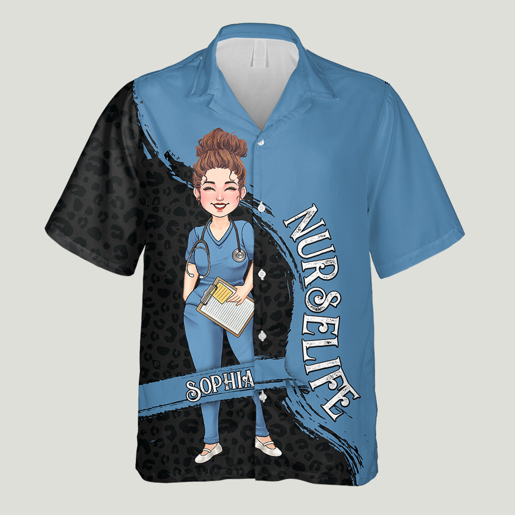 Das Leben als Krankenschwester – Geschenk für Mama, Ehefrau, Freundin oder Freundin – Personalisiertes Hawaiihemd