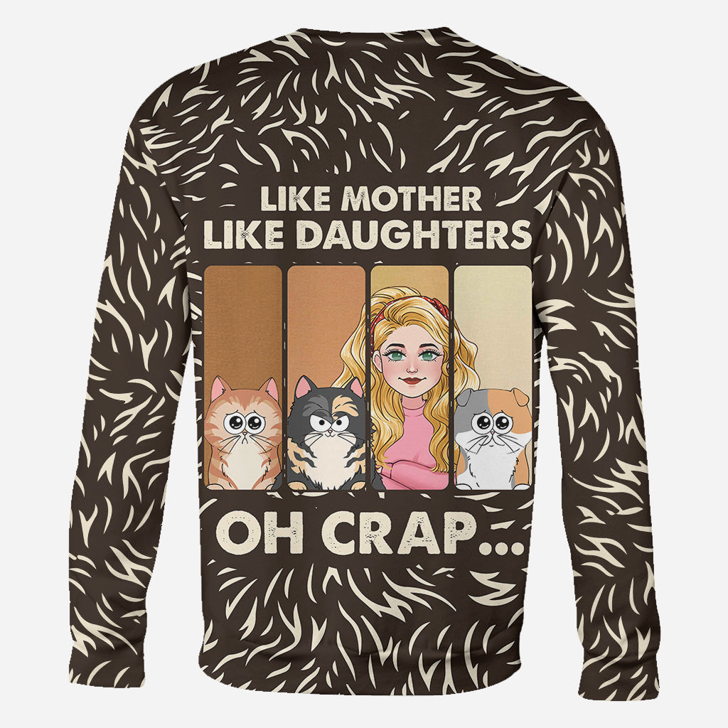 Like Mother Father Like Daughter Son Cats Dogs Pet Lover - Personalized Cat All Over Shirt