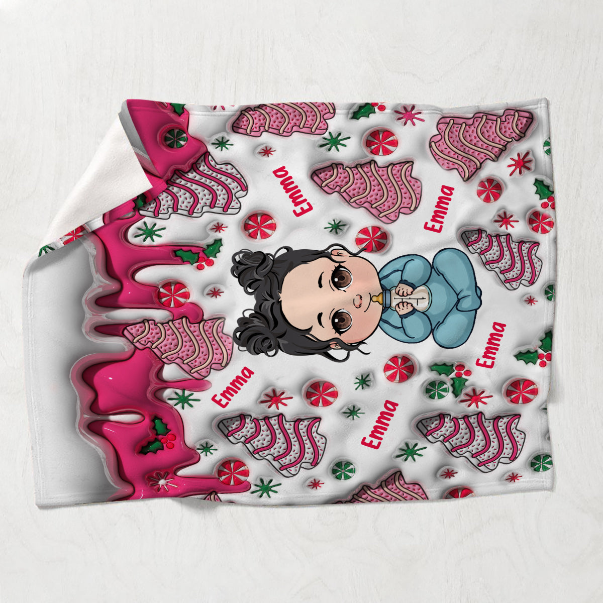 Frohe Weihnachten, Kinder – personalisierte Kinderdecke