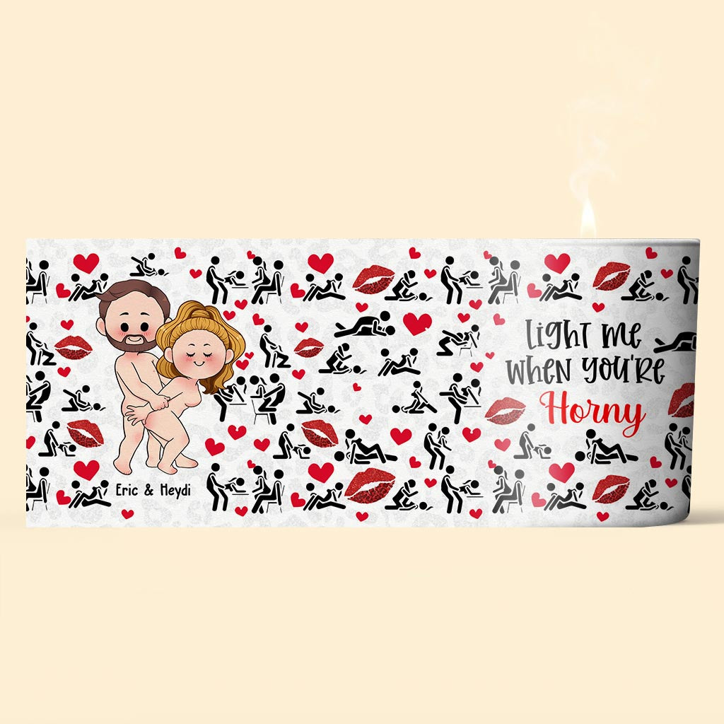 Wenn diese Kerze angezündet ist – personalisierte Paarkerze mit Holzdeckel