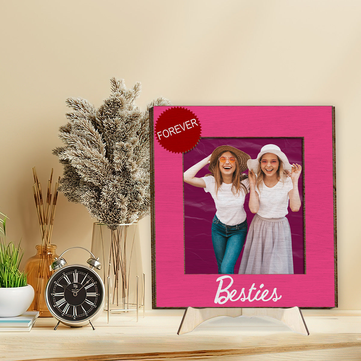 Besties Forever - Personalized Bestie 2 Layered Wood Sign / Wood Plaque