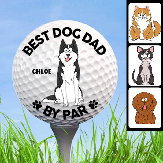 Bester Hunde-Papa von Par - Personalisierter Golfball