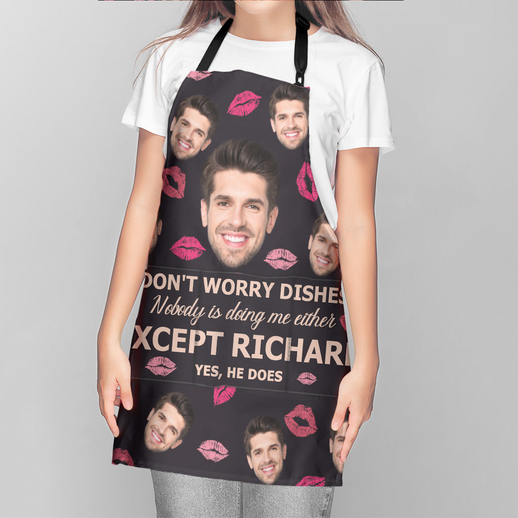 „Don't Worry Dishes“ – Geschenkidee für Paare (Ehemann, Ehefrau, Freundin, Freund) – Personalisierte Schürze