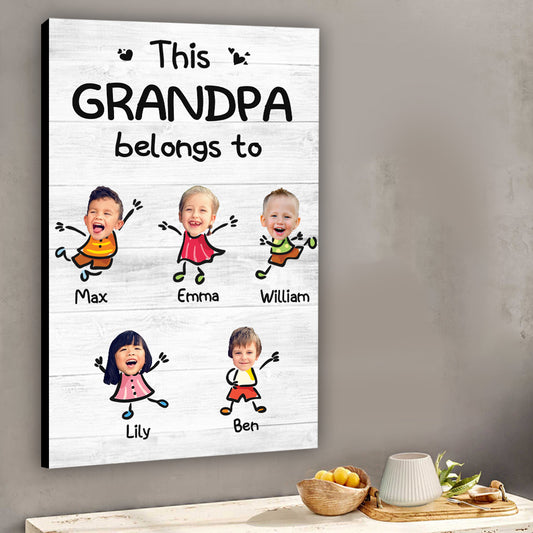 Dieser Artikel gehört zu – Personalisierte Leinwand und Poster mit Opa-Motiv