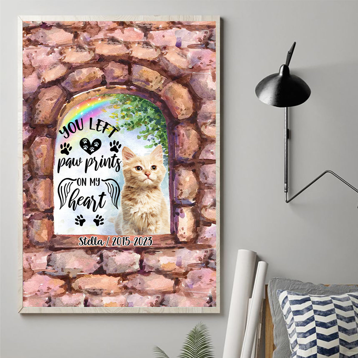 Nicht mehr an meiner Seite – Personalisierte Hundeleinwand und Poster