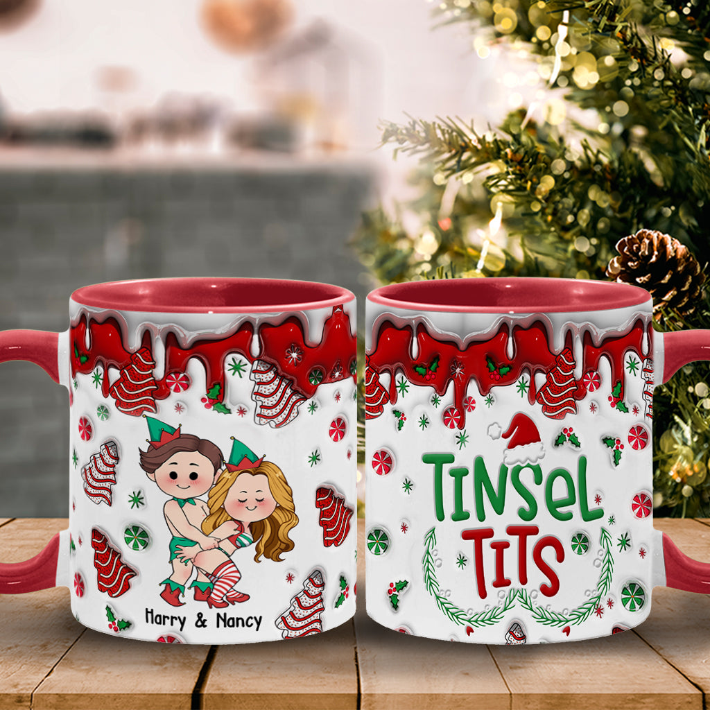 Jingle Balls & Tinsel Tits - Personalisierte Tasse für Paare