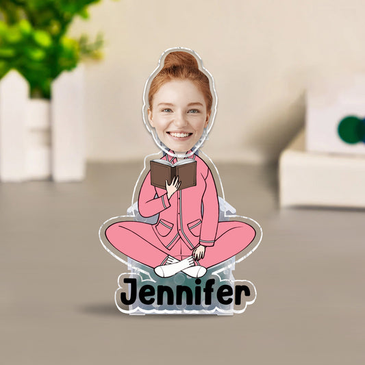 Einfach ein Mädchen, das Bücher liebt – personalisiertes Buch mit wackelndem Kopf