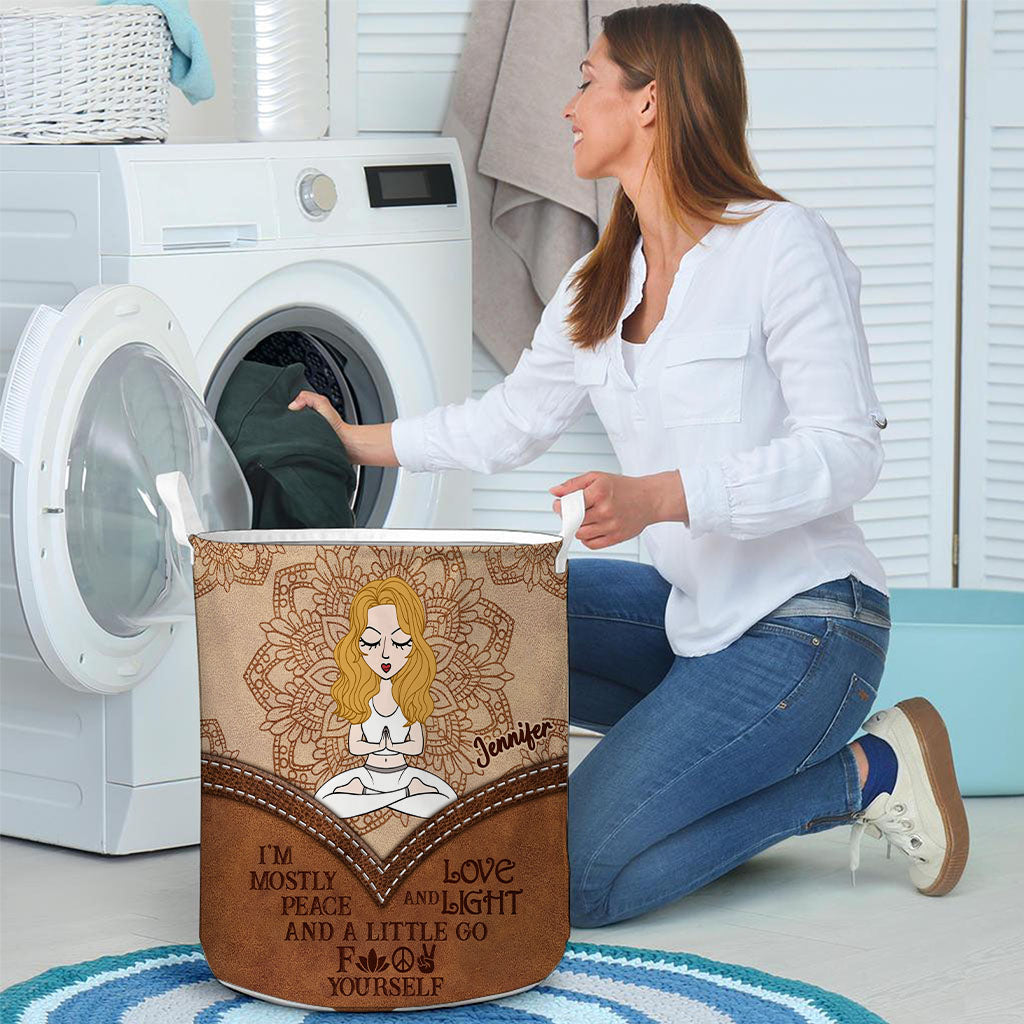 I'm Mostly Peace - Personalized Yoga Storage Basket
