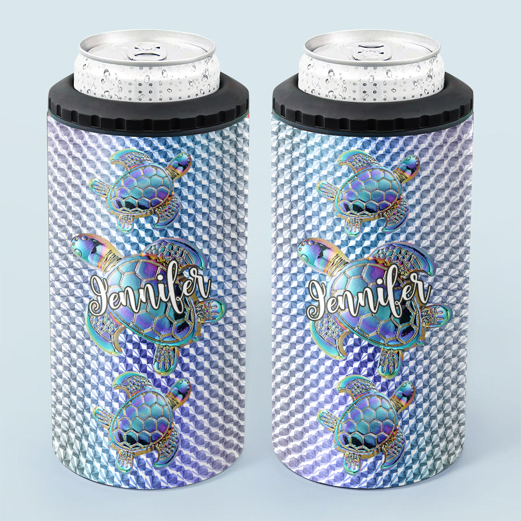 Salty Lil Beach – Personalisierter Dosenkühler in Schildkrötenform