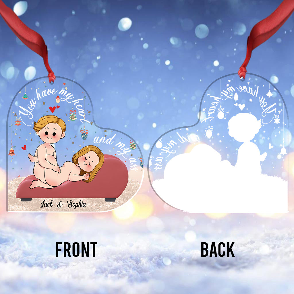 Danke für all die Orgasmen – Personalisierter transparenter Pärchen-Anhänger