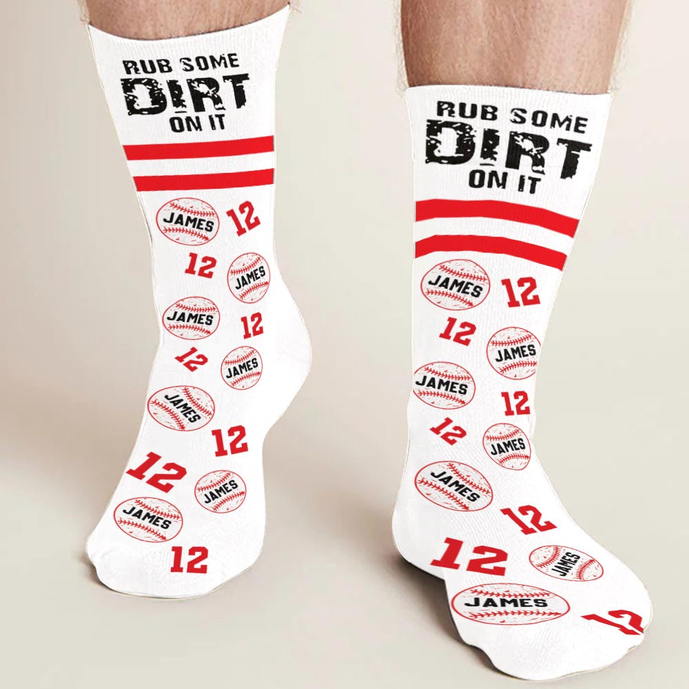 Reib etwas Dreck drauf – personalisierte Baseballsocken
