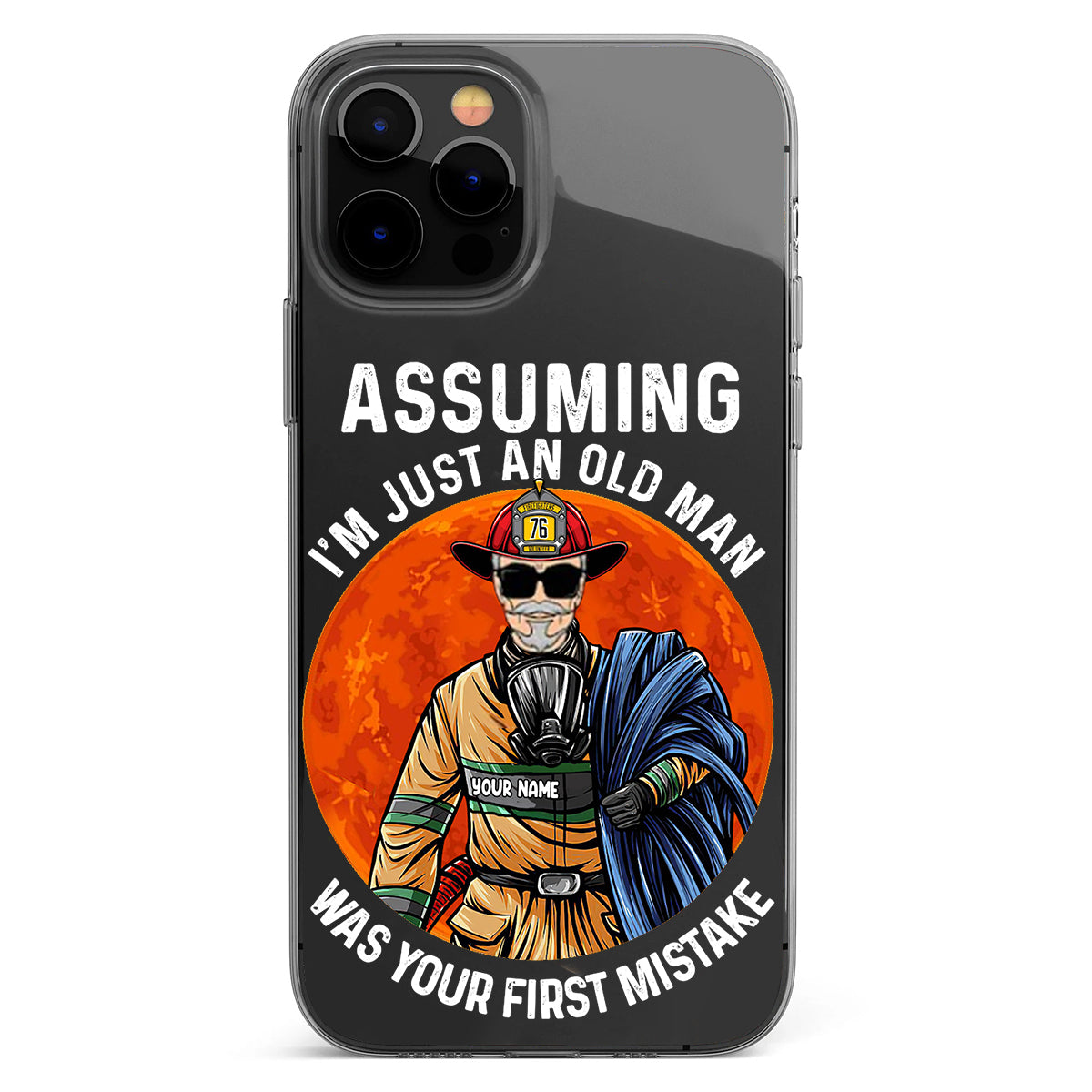 Your Mistake - Personalized Firefighter Clear Phone Case