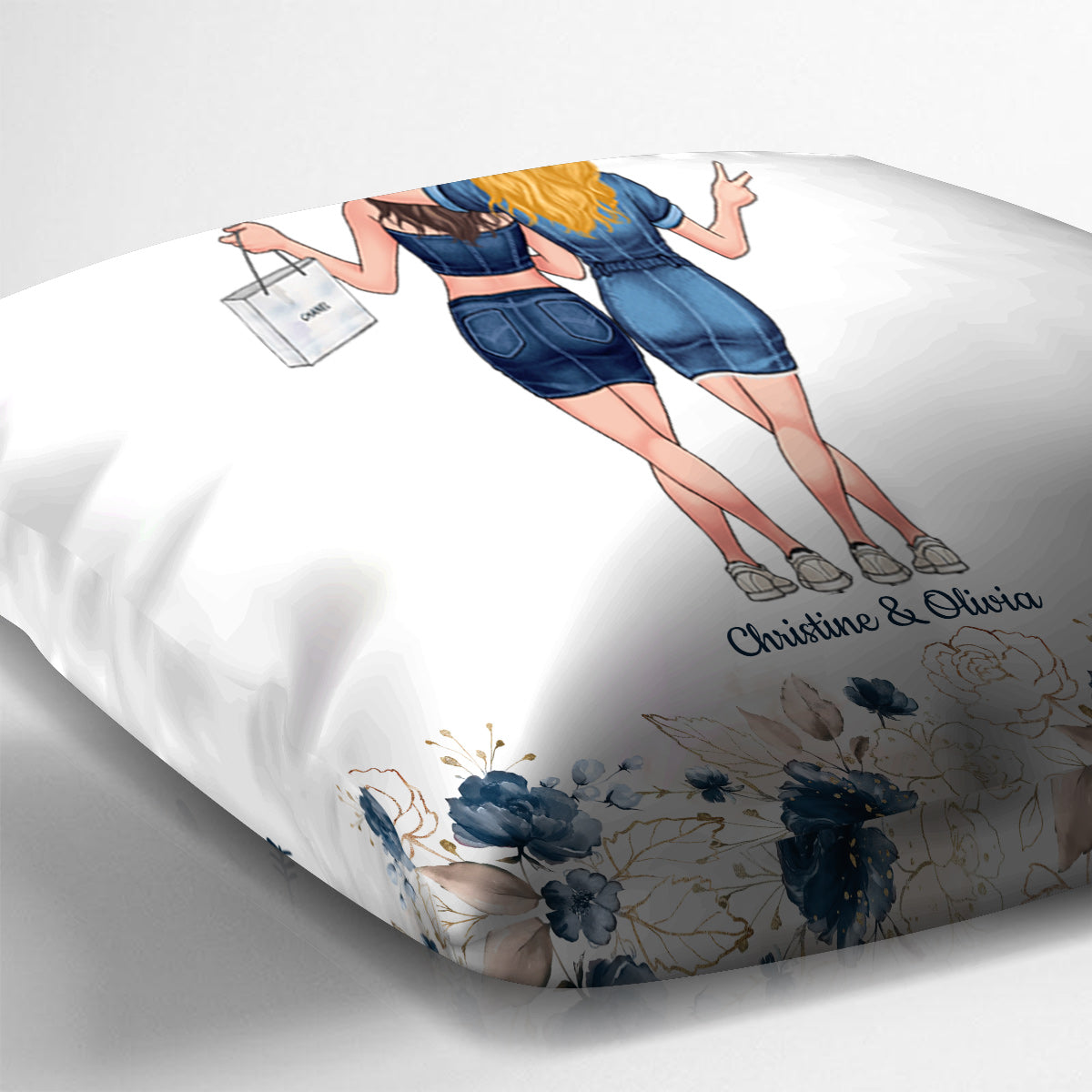 „Im Gespräch mit deiner Schwester“ – personalisiertes Freundschaftskissen