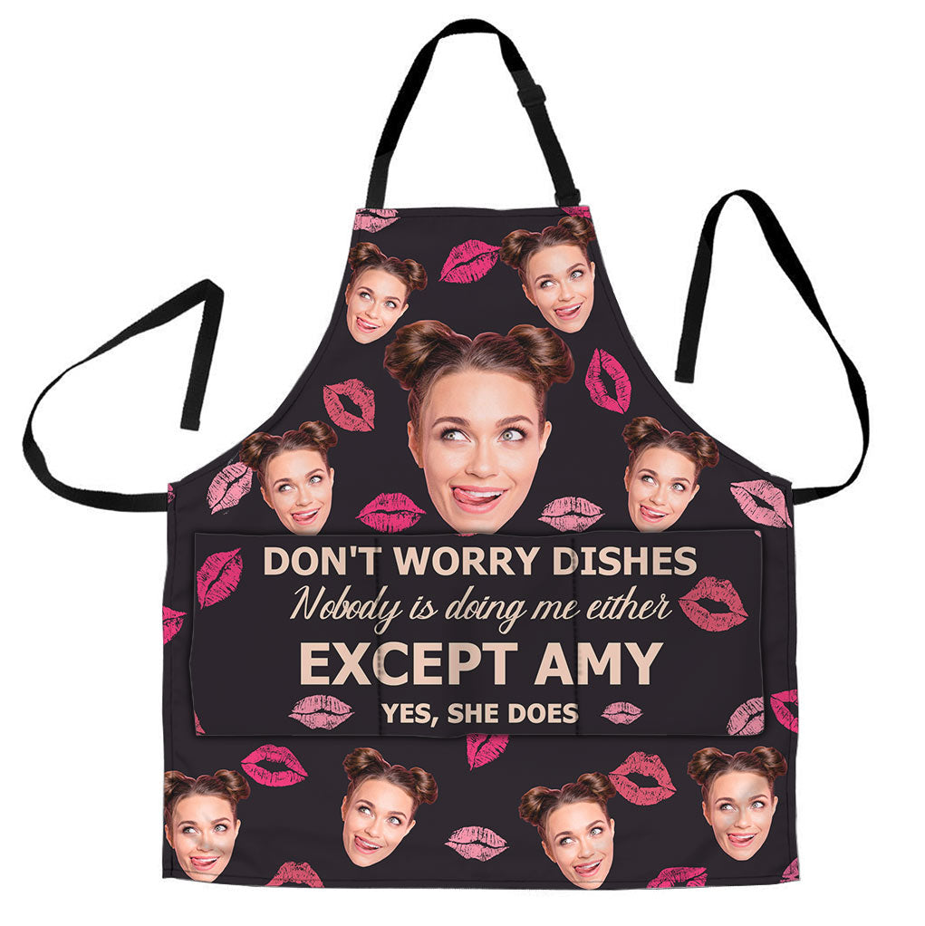 „Don't Worry Dishes“ – Geschenkidee für Paare (Ehemann, Ehefrau, Freundin, Freund) – Personalisierte Schürze
