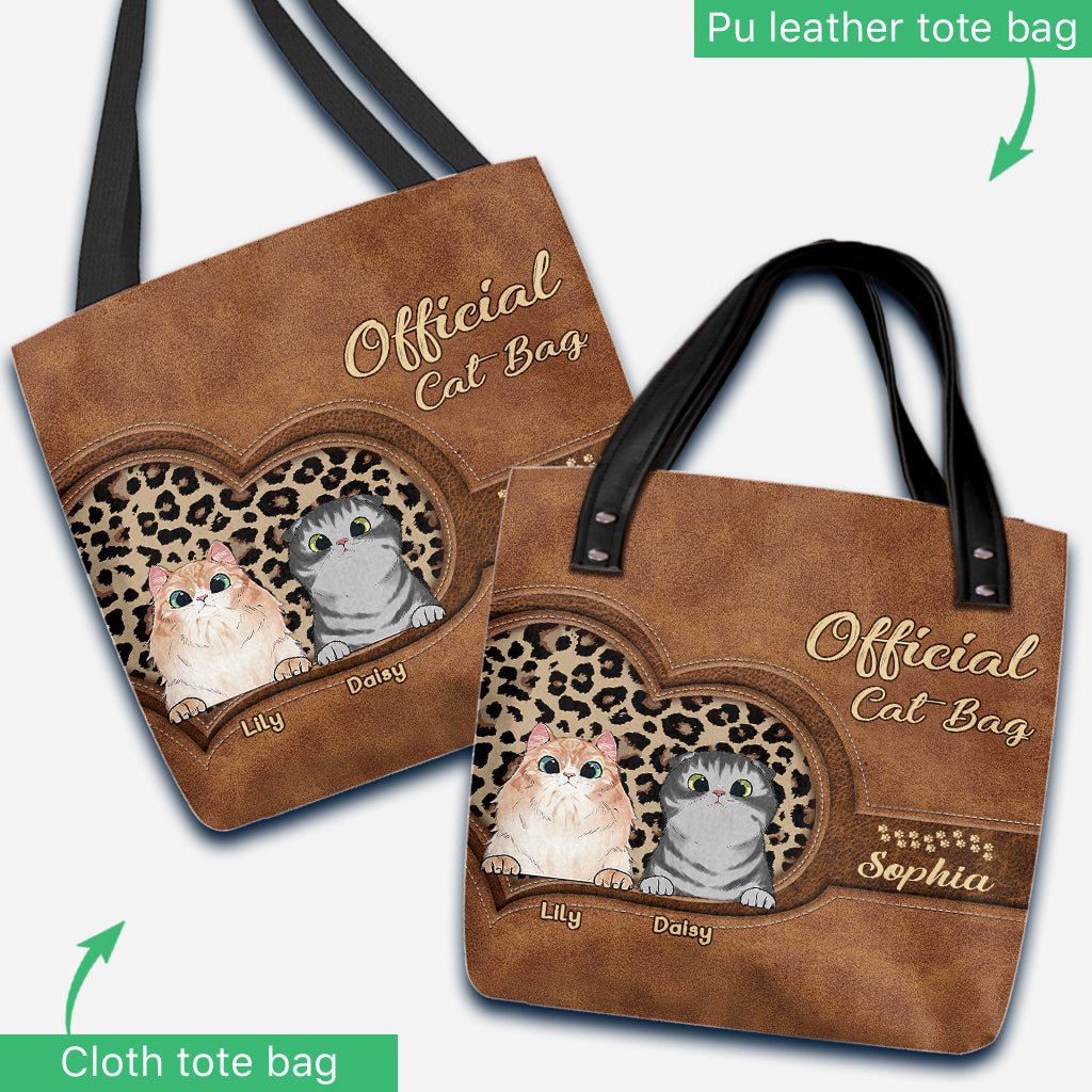 Important Cat Mom Stuff - Personalized Cat Tote Bag