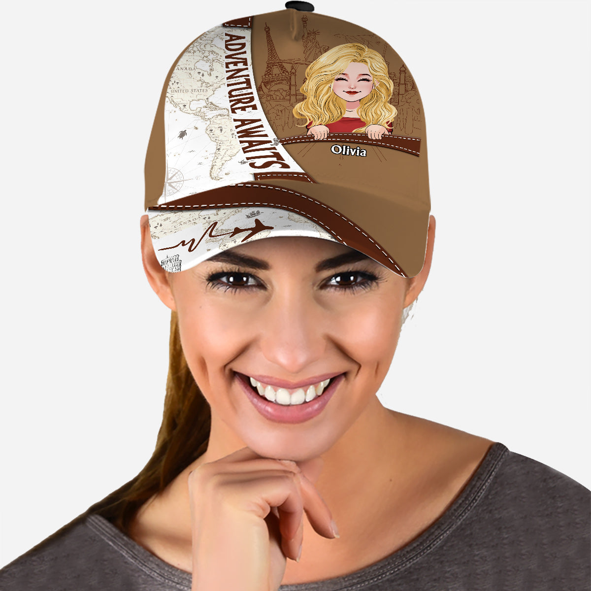 Adventure Awaits - Personalized Travelling Classic Cap