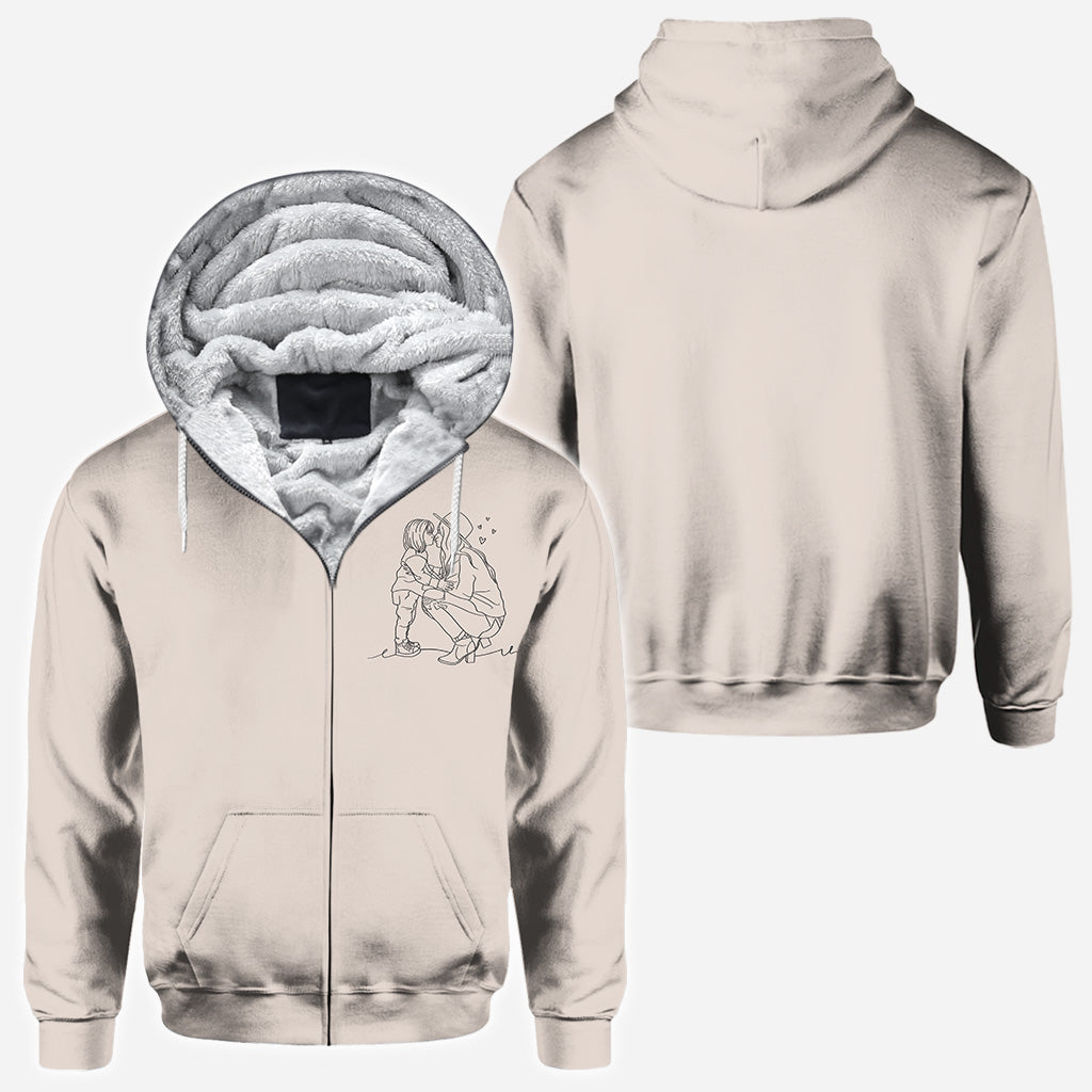 Strichzeichnung - Personalisiertes Stiefmutter-T-Shirt