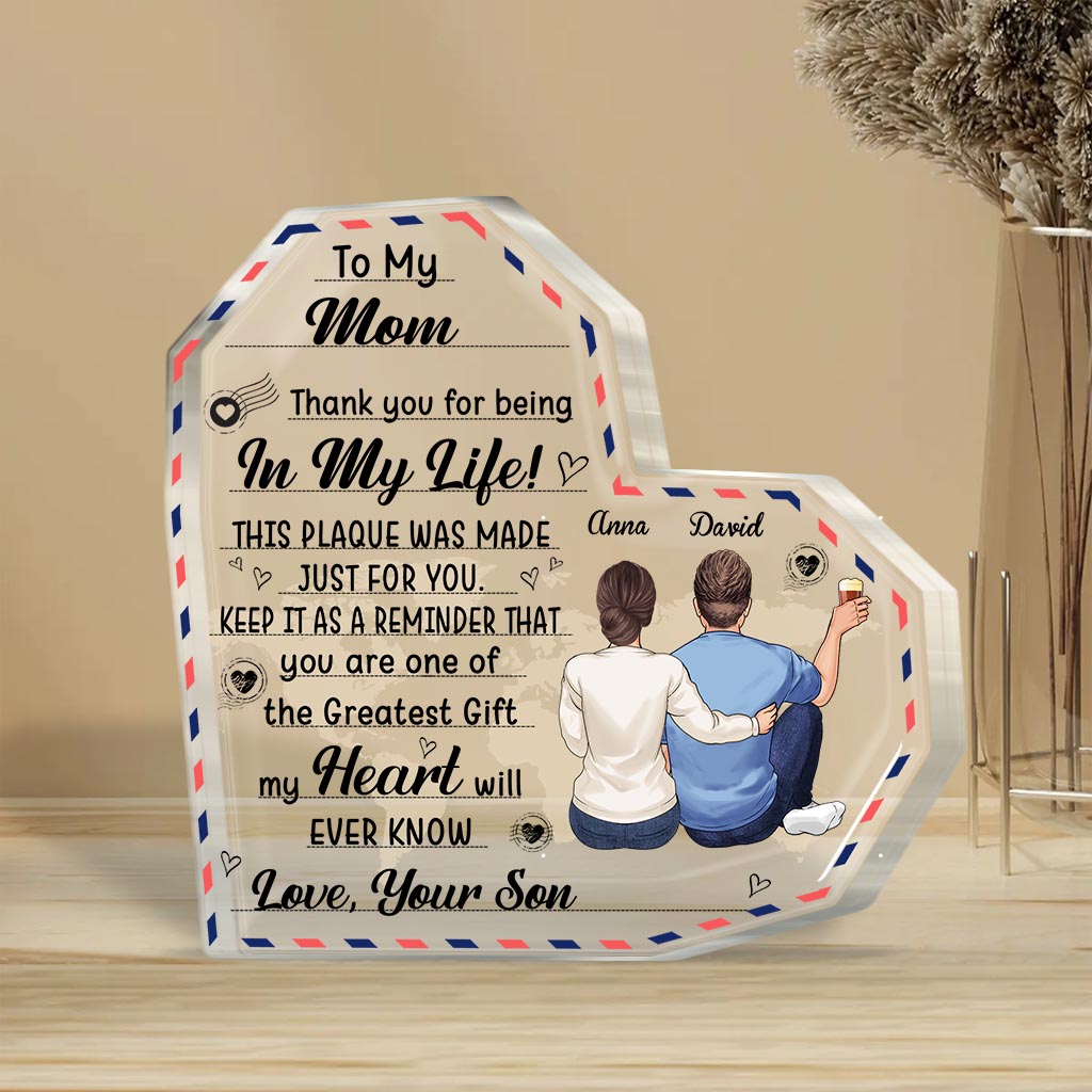 An meine Großmutter – Geschenk für Mama, Oma, Tante – Personalisierte Acrylplakette in individueller Form
