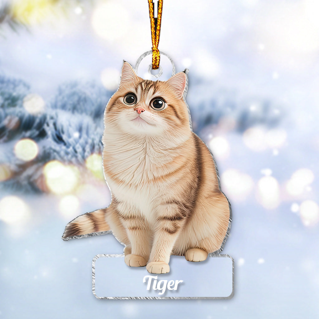 Custom Cartoonize Pet Photo - Gift for dog lovers - Personalized Transparent Ornament