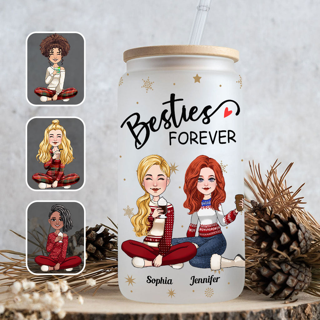 Bestie Forever - Personalized Bestie Can Glass