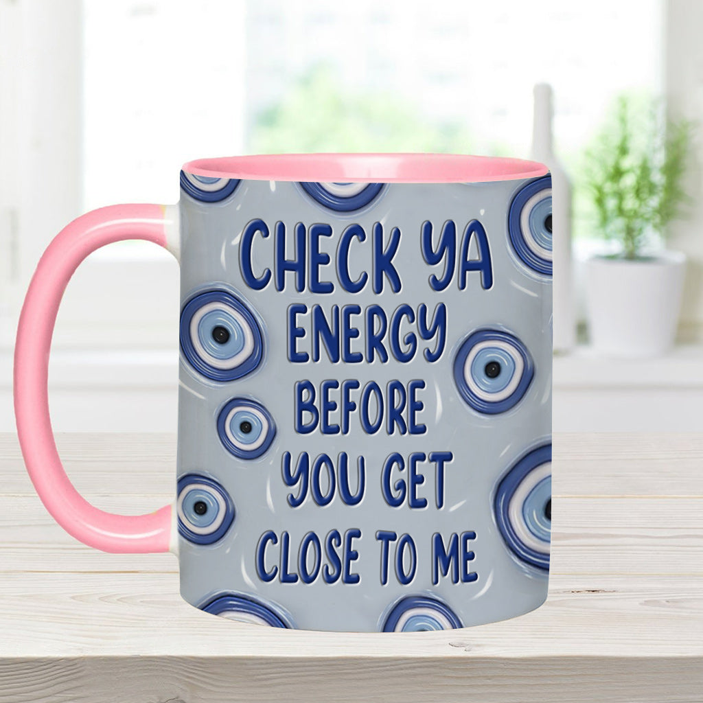 Check Ya Energy - Personalized Witch Accent Mug