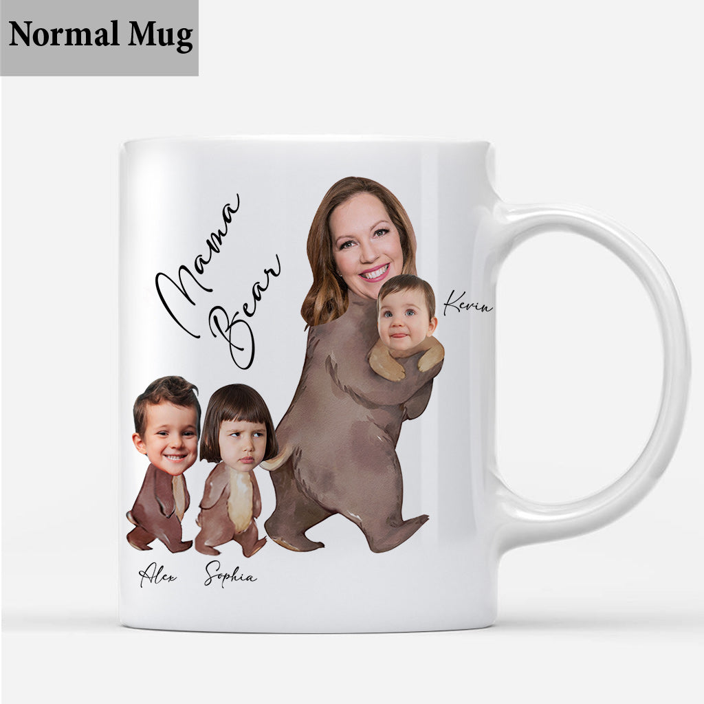 Aquarellfoto von Mama Bär – Personalisierte Muttertasse