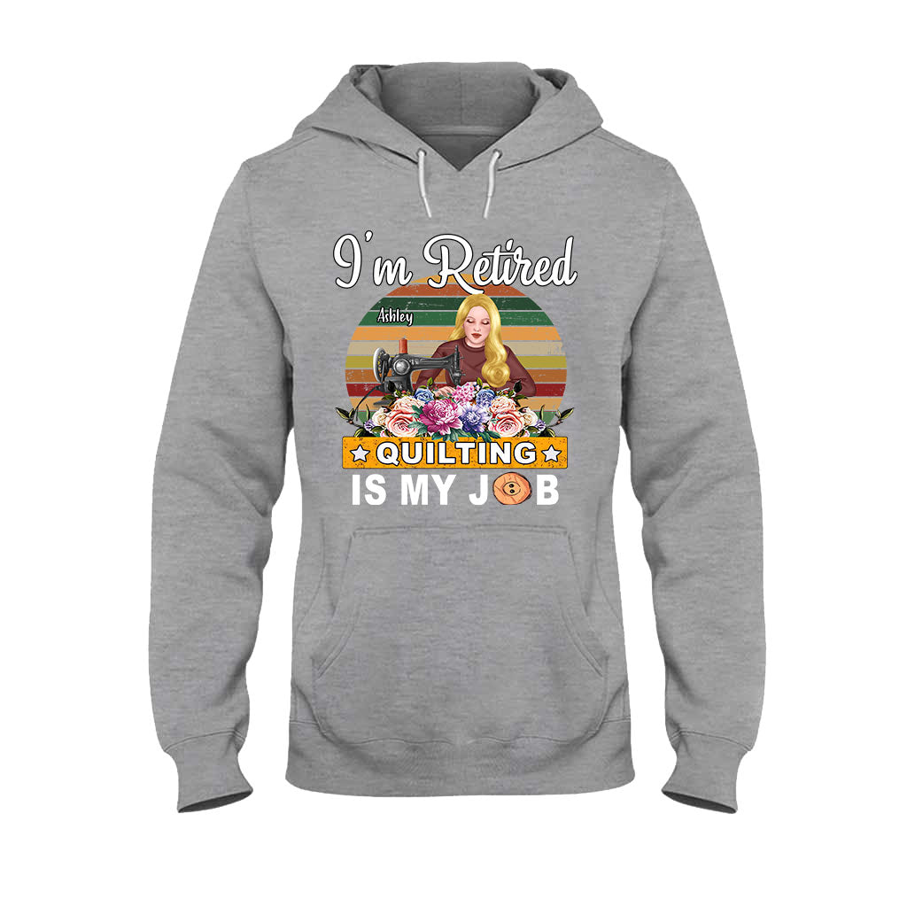 Quilten ist mein Beruf – Personalisiertes Quilt-T-Shirt und Hoodie