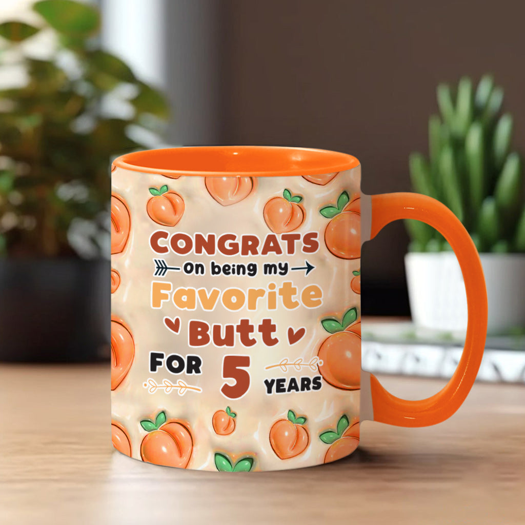 Glückwunsch, dass du mein Lieblingspopo bist – Geschenk für Ehemann, Ehefrau, Freund, Freundin – personalisierte Tasse