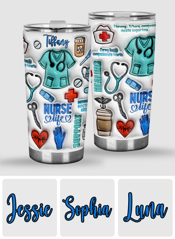 Nurse Life – Personalisierter Krankenschwester-Trinkbecher