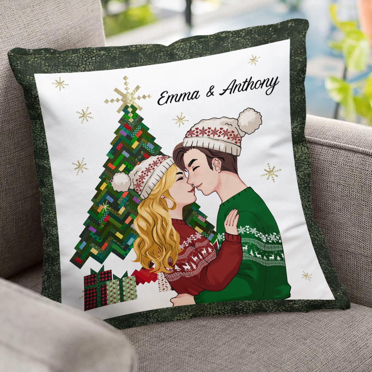 Vom Fremden zum Liebhaber – Geschenk für Freund, Freundin – Personalisiertes Dekokissen