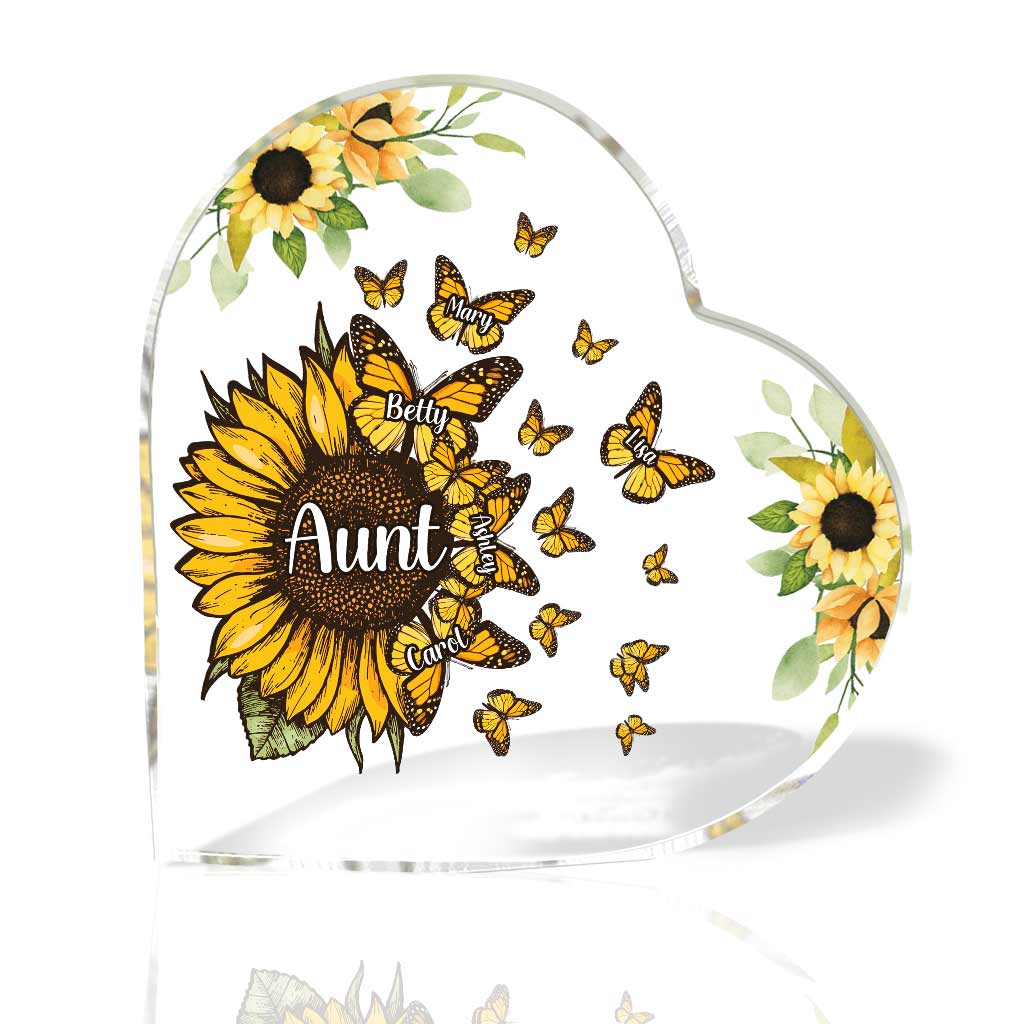 Wunderschöne Sonnenblume – Meine größten Segenswünsche – Geschenk für Oma, Mama, Tante – Personalisierte Acrylplakette in individueller Form