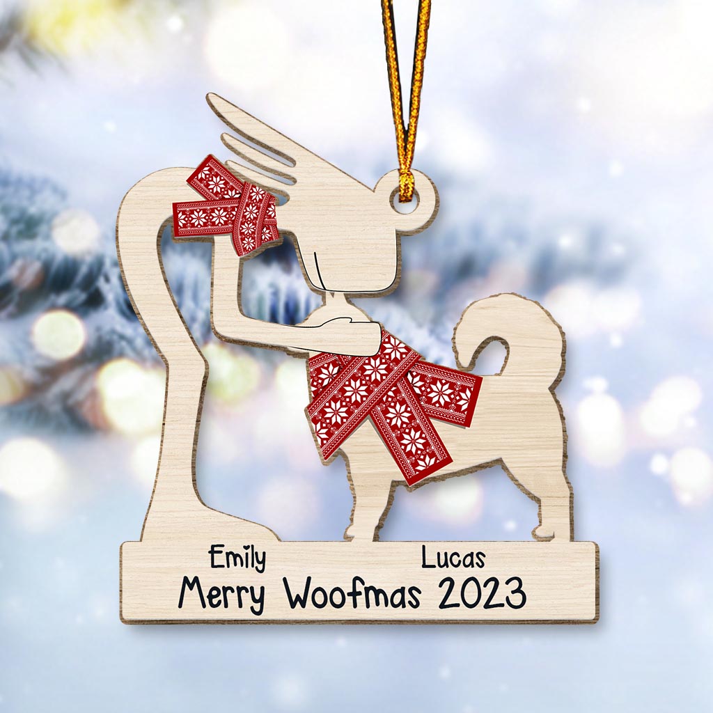 Fröhliche Hundeweihnachten – Geschenk für Hundeliebhaber – Personalisierter Weihnachtsschmuck