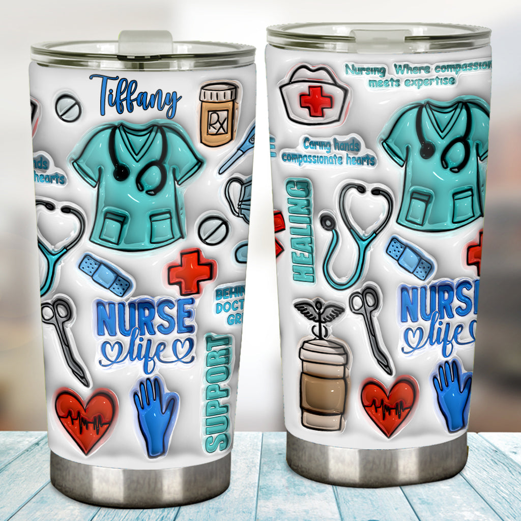 Nurse Life – Personalisierter Krankenschwester-Trinkbecher