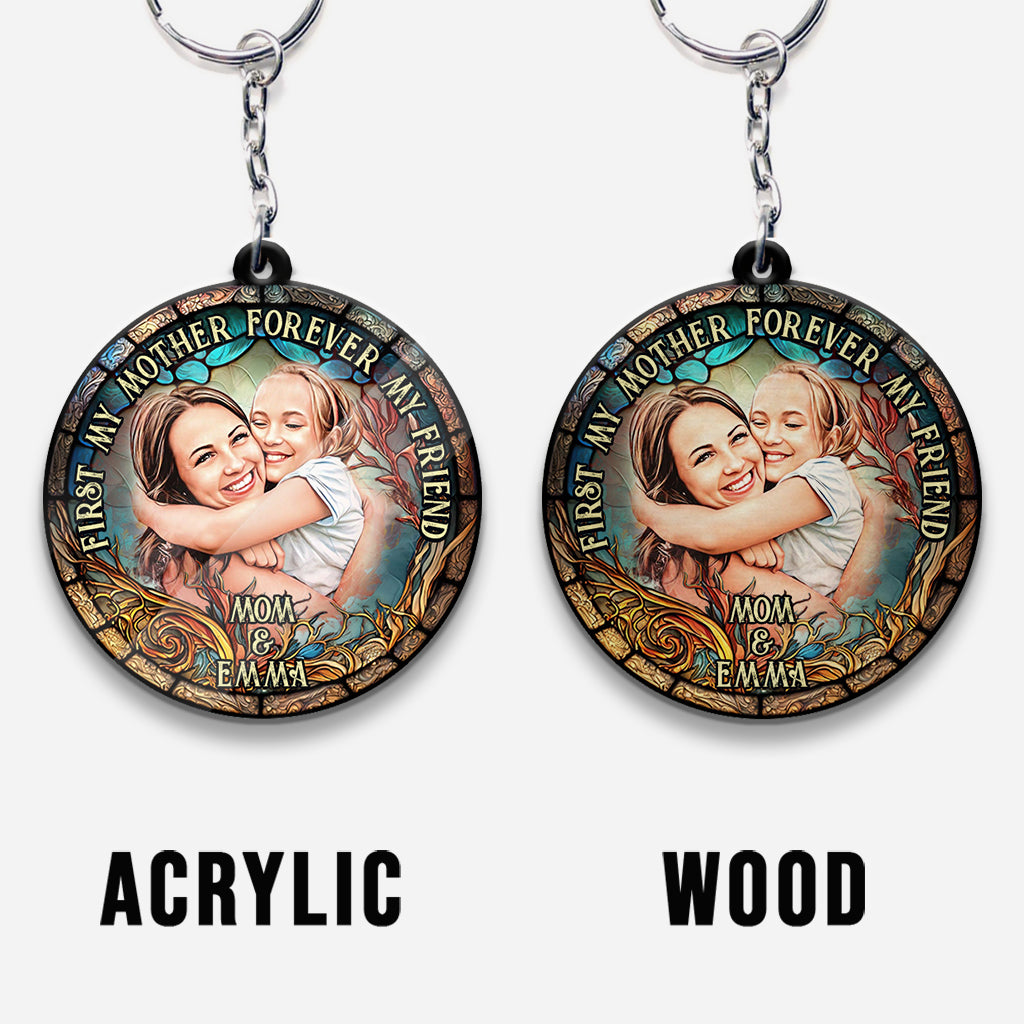 Erst meine Mutter, für immer meine Freundin – personalisierter Mutter-Schlüsselanhänger